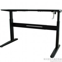 广州办公桌专业生产 二脚手摇升降办公桌支架 办公桌