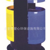 厂家生产 钢板材料 新型 蓝黄双分类 环保垃圾桶A1001