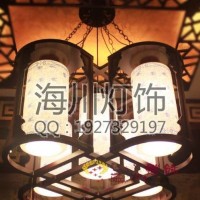 广东中山古镇厂家定制酒店薄胎陶瓷吊灯