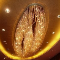 黄水晶吸顶灯，大型水晶吸顶灯，酒店会所吸顶水晶灯，广州灯饰